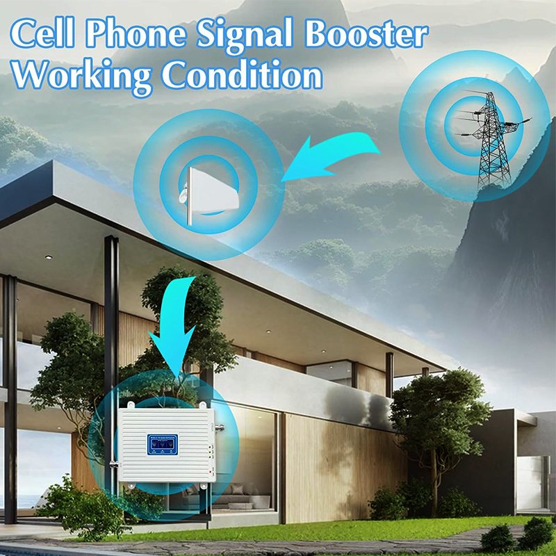 Long Range 5G Mobile Phone Tri Band Signal Network Repeater Signal Booster 2G 3G 4G